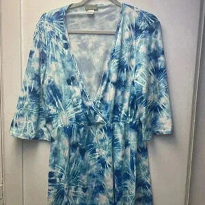 Jordan Taylor Swimsuit Cover up size XL Tie-dye Blue Summer